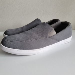 Gray Canvas Men's Loafers